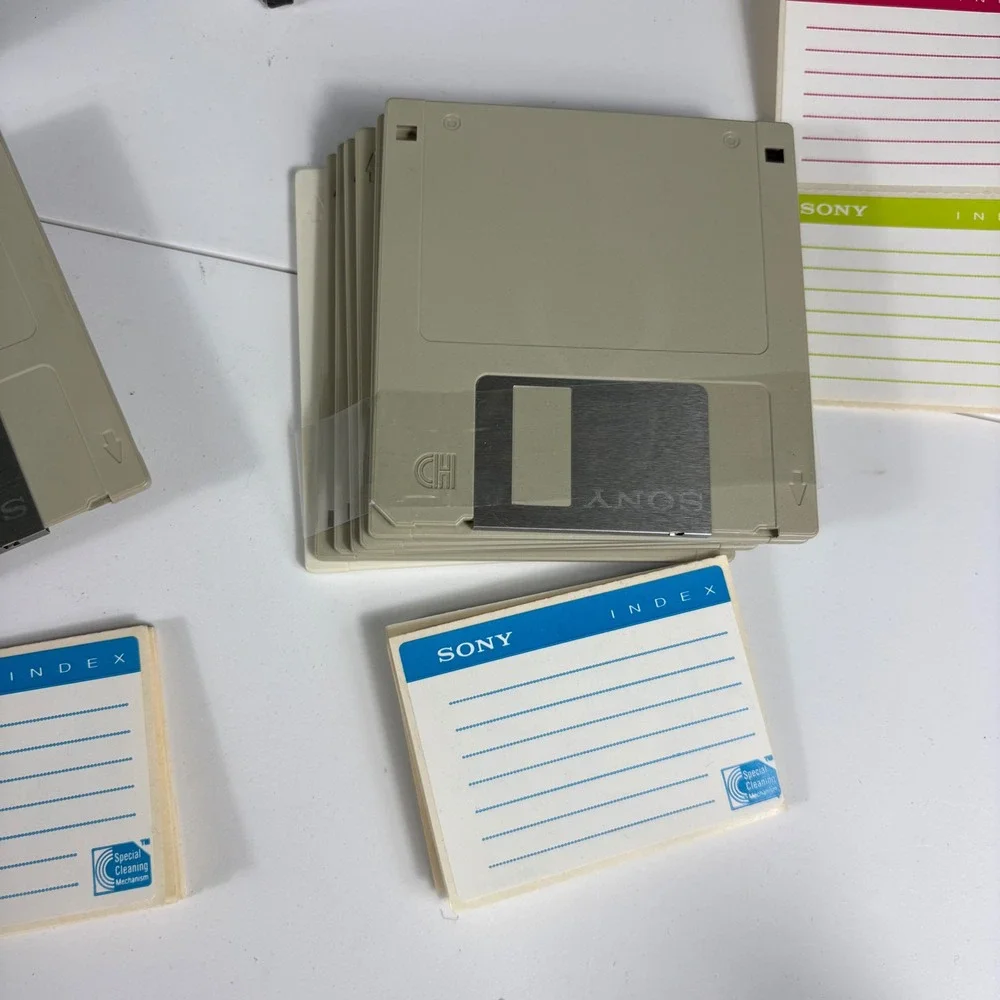 Vintage Sony 3.5 Floppy Disks Lot‎ IBM Formatted DS HD New Old Stock